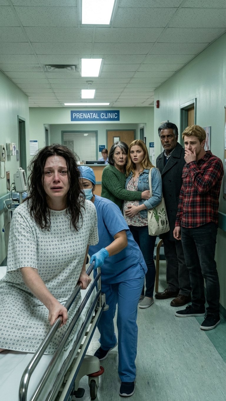 Ik werd alleen met weeën naar het ziekenhuis gebracht… Toen zag ik mijn man met een andere zwangere vrouw.