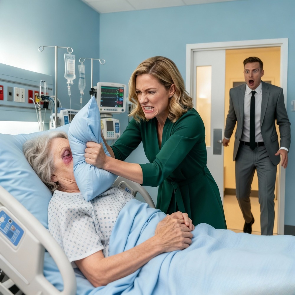 De zoon keerde vroegtijdig terug naar het ziekenhuis… en besefte dat zijn vrouw zijn moeder in gevaar bracht