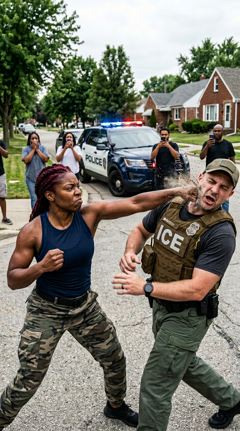 “ICE-agenten nemen zwarte vrouw in het vizier