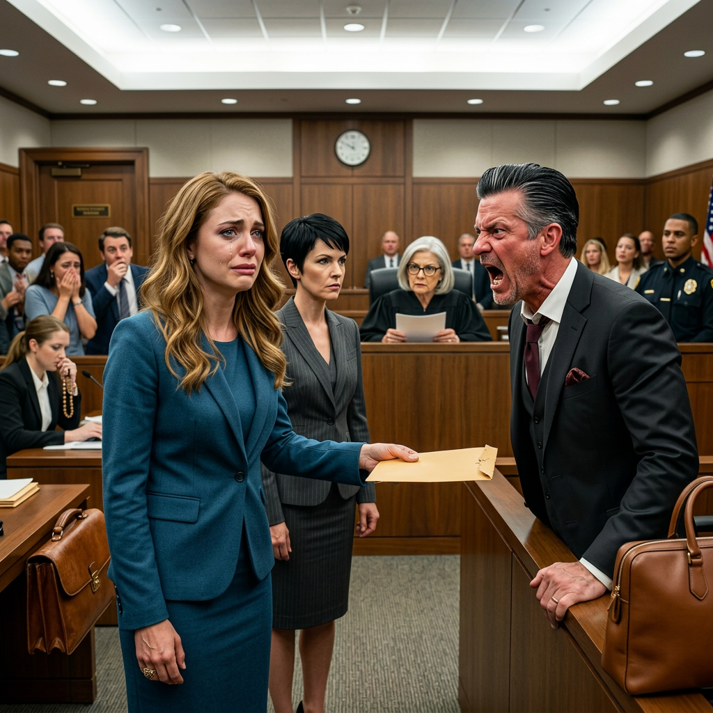 Een momentje… – Mijn miljonair-echtgenoot stond in de rechtszaal en bestempelde me publiekelijk