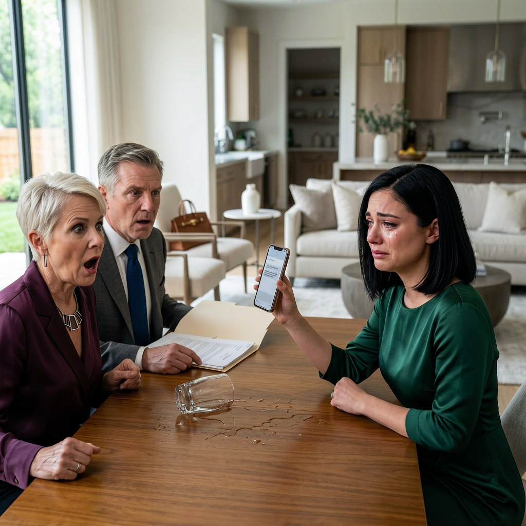 Een momentje… – “Mijn schoonmoeder zat tegenover me en glimlachte terwijl mijn man