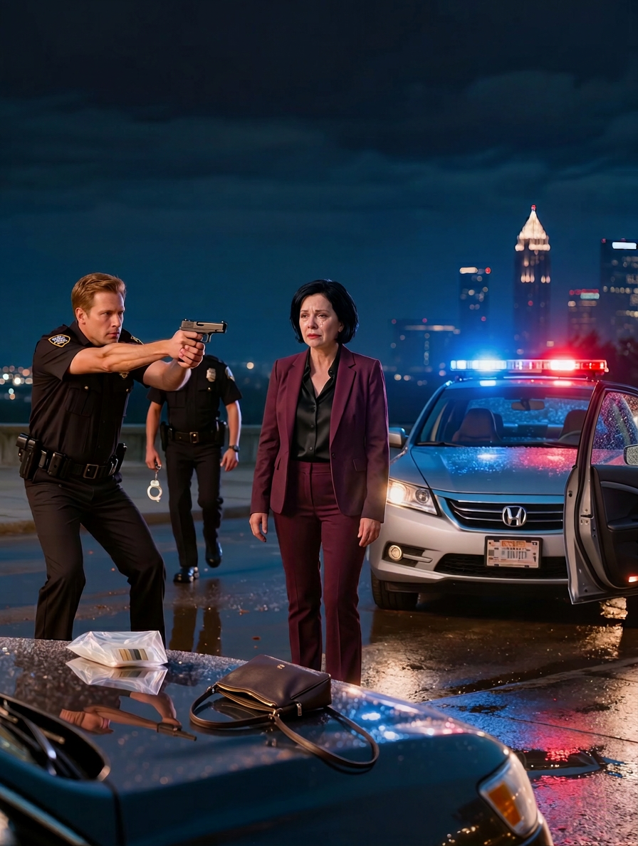 ‘Geef me mijn telefoon,’ zei ik tegen de rechercheur nadat ze me hadden geboeid voor een ernstig verkeersdelict met vluchtmisdrijf – want ergens in Atlanta vierde mijn dochter al feest, ervan overtuigd dat ik de schuld zou krijgen van het ongeluk dat zij had veroorzaakt. Ze had mijn verlopen rijbewijs in de SUV, een 911-oproep met mijn stem en genoeg vervalst bewijsmateriaal om me te begraven. Maar ze vergat één detail dat de hele zaak op zijn kop zette.