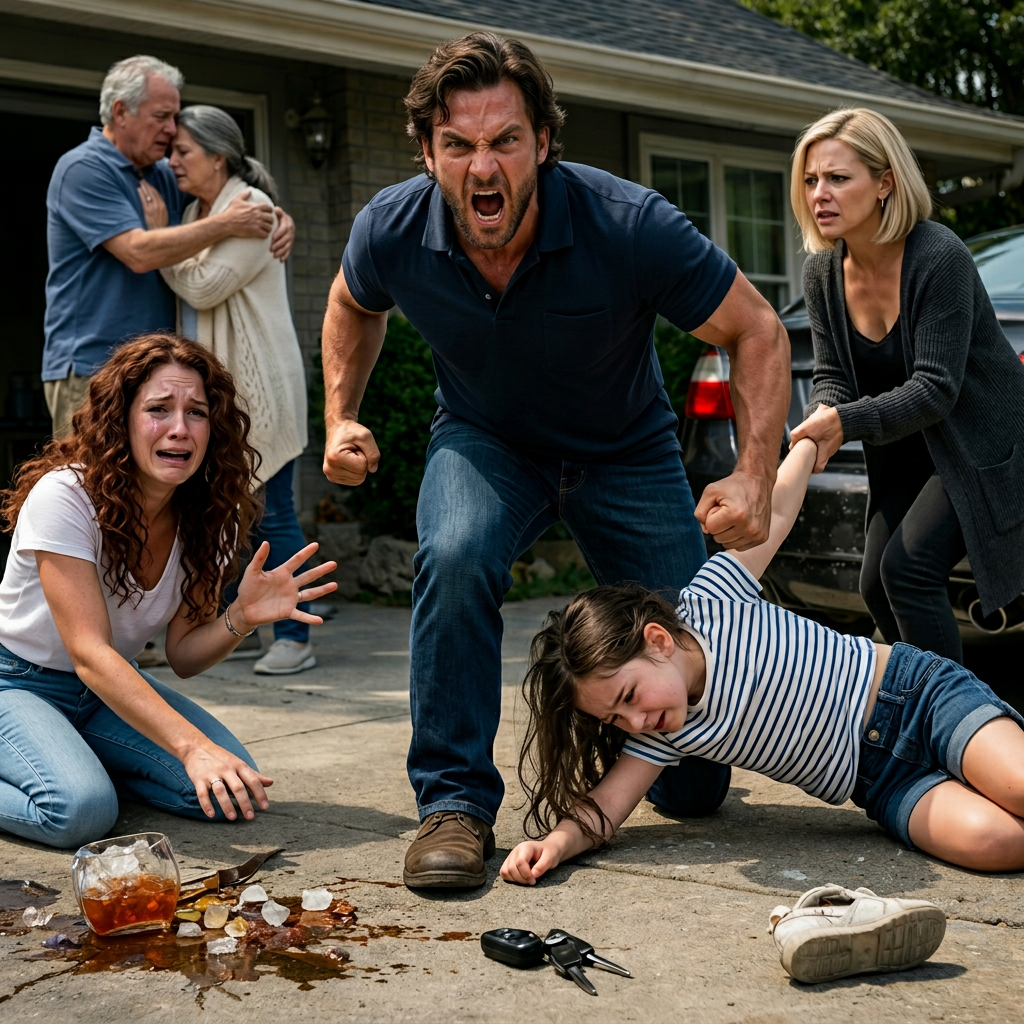 Mijn zus reed bijna mijn 6-jarige dochter aan, en mijn ouders troostten haar. Daarna kwam mijn man naar buiten.