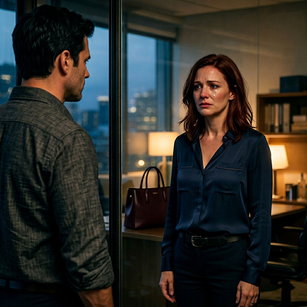 Mijn CEO grijnsde naar me en fluisterde: “Wil je even kijken?” – Ik stond perplex