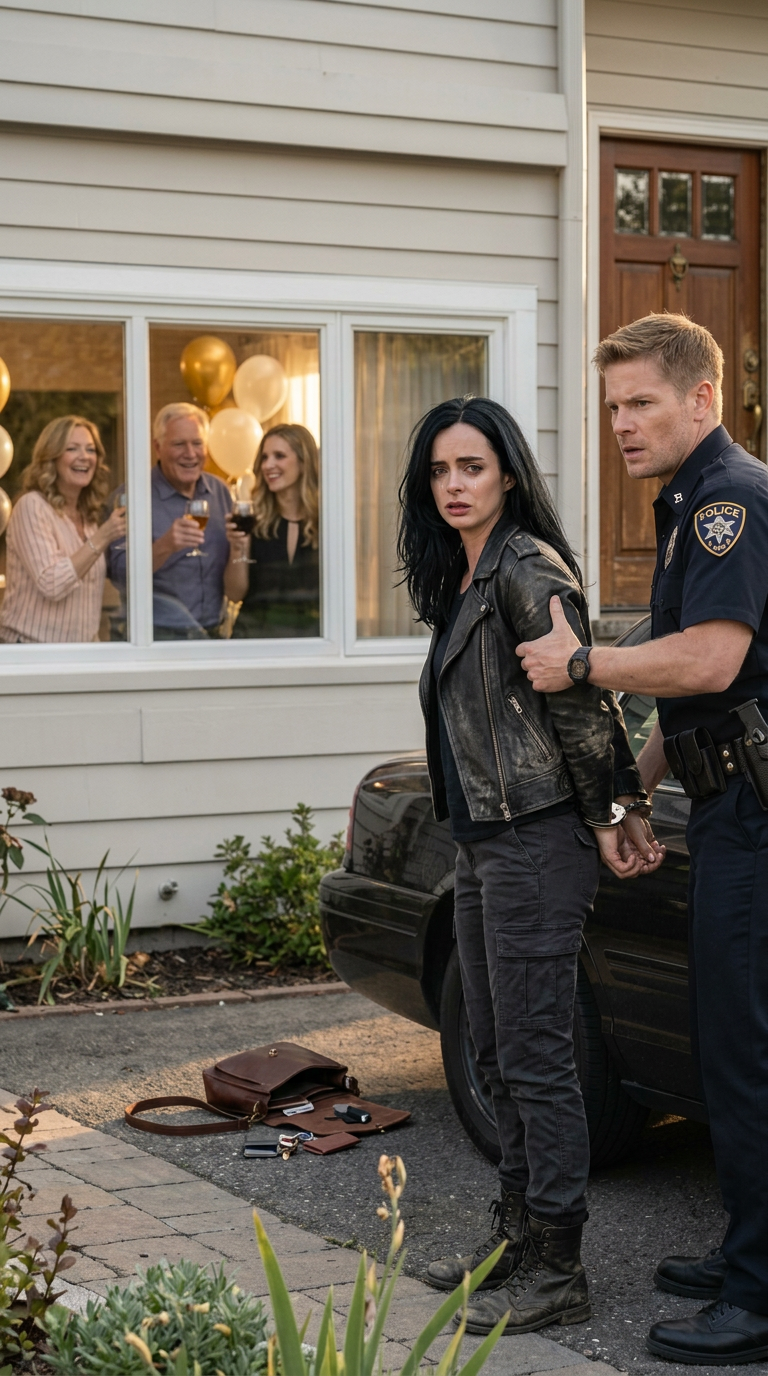 Een momentje… – “Ga uit de auto!” schreeuwde de agent, zijn pistool recht