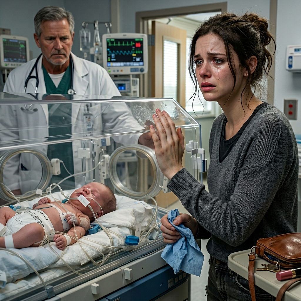 In het ziekenhuis liet ze haar zieke pasgeborene achter – 25 jaar later komt een krachtige vrouw binnen en spreekt…