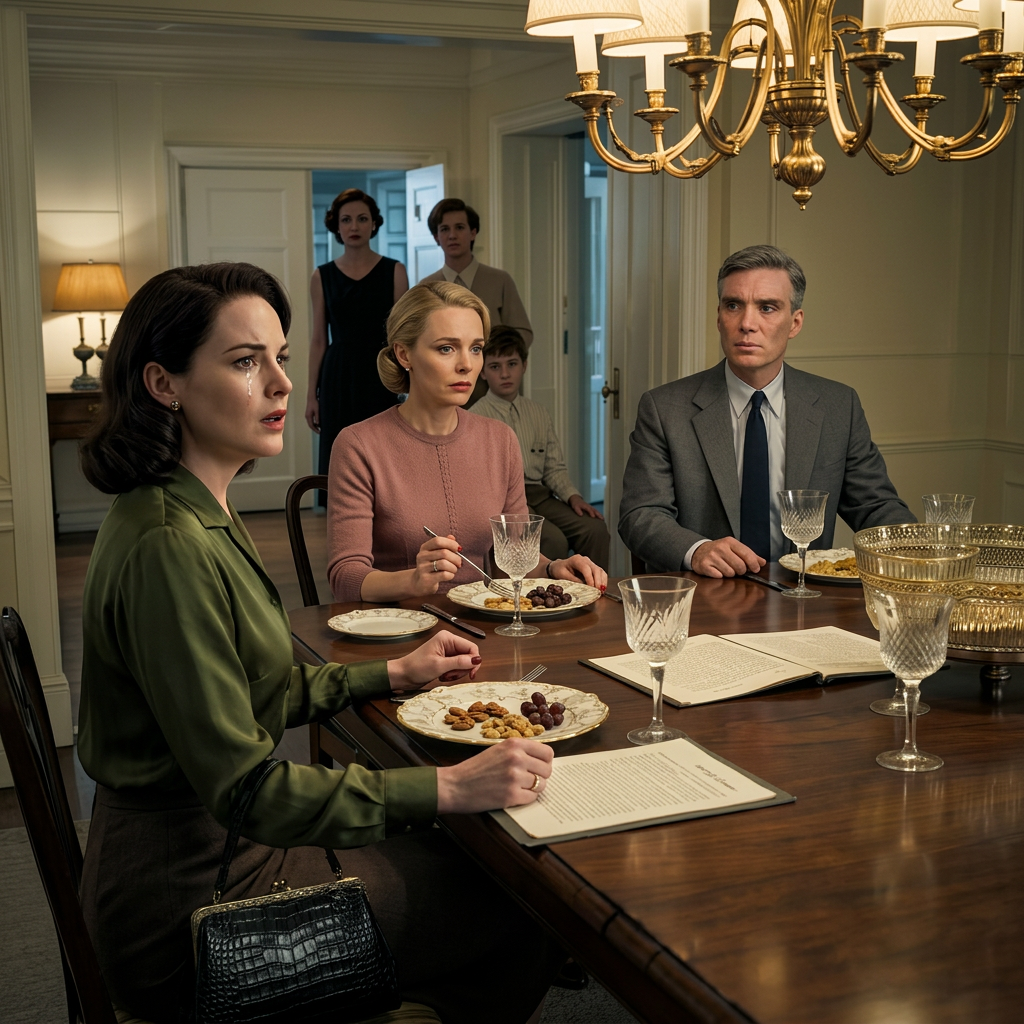 ‘We hebben het testament herzien,’ zei mijn moeder, terwijl ze runderstoofpot at onder de antieke kroonluchter in Sacramento. Haar stem was zacht, alsof ze een toetje aankondigde in plaats van verraad. ‘Dit huis en het landhuis in Tahoe worden van Parker en Olivia. Jullie hebben ze niet meer nodig. Jullie hebben nu je eigen leven.’ Ik zette langzaam mijn bestek neer en stond toen op. En dat was het moment waarop alles uit de hand begon te lopen.