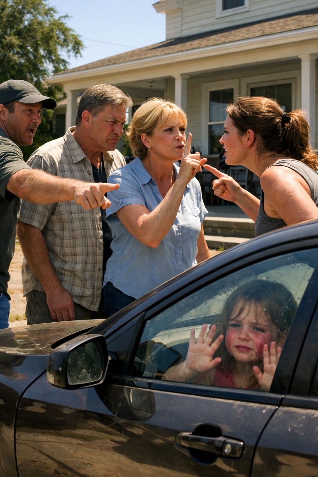 Mijn ouders lieten mijn 6-jarige dochter 3 uur lang in een afgesloten auto achter. Ik ging tegen hen in.