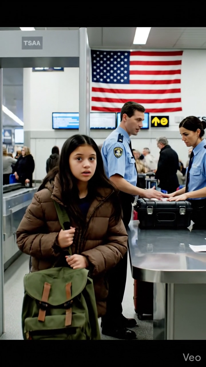 Ze hielden het stille meisje alleen tegen omdat haar rugzak er te oud uitzag voor Reagan Airport, maar toen een TSA-beambte een verborgen leren etui opende en fluisterde: “Dat staat in geen enkel systeem”, veranderde de sfeer. Ze huilde niet, maakte geen ruzie, en toen de Homeland Security vroeg waar de medaille vandaan kwam, noemde ze een naam die zelfs een getrainde agent deed verbleken: “Mijn grootvader zei dat ik hem naar Catherine Menddees moest brengen.”