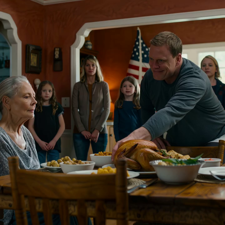 Ik zat te dineren met mijn familie toen mijn schoonzoon riep: “Gaat die nutteloze oude vrouw nu weer alles opeten?” De tafel lachte. Ik stond langzaam op, veegde mijn mond af en fluisterde: “Neem me niet kwalijk.” De volgende ochtend belde de bank hem met verschrikkelijk nieuws.