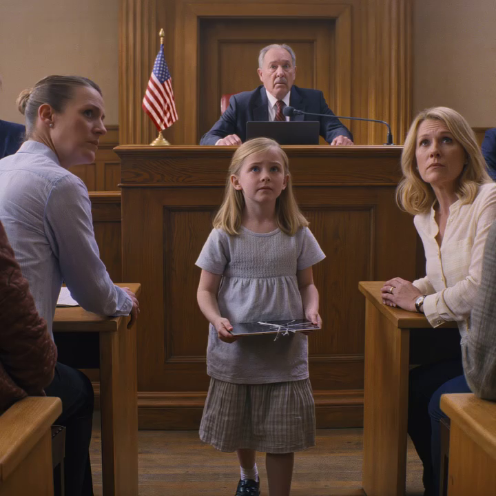 Tijdens mijn scheidingszitting kwam mijn zevenjarige dochter de rechtszaal in Georgia binnen, vroeg de rechter of ze hem iets mocht laten zien waar ik niets van wist, en pakte de gebarsten tablet die ze al maanden onder haar kussen had verstopt.