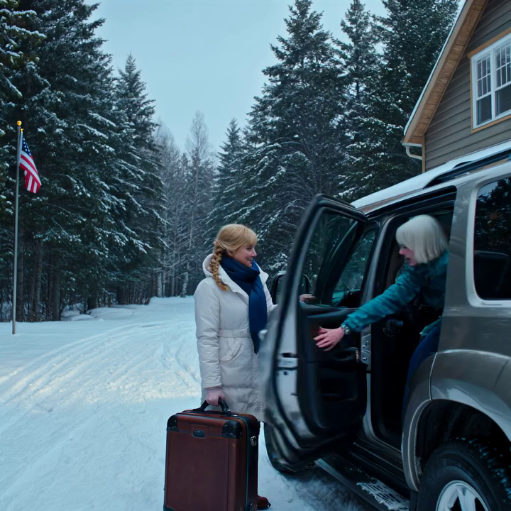 Mijn zoon liet me achter in een met sneeuw bedekte hut en nam mijn geld mee – zonder te beseffen wat hem te wachten stond. ‘Er is brandhout en genoeg eten voor twee weken,’ zei hij. ‘Ik ga met mijn vrouw naar de Malediven – en ik neem al je spaargeld mee.’ Hij liet me daar achter, ver van de stad, terwijl zijn vrouw stiekem mijn telefoon pakte. Vanuit de auto riep ze zelfs nog terug: ‘Oh, en ik heb de sloten van je appartement vervangen!’ Ik keek ze na terwijl ze wegreden… en glimlachte. Hij had geen idee welke verrassing hem op het vliegveld te wachten stond.
