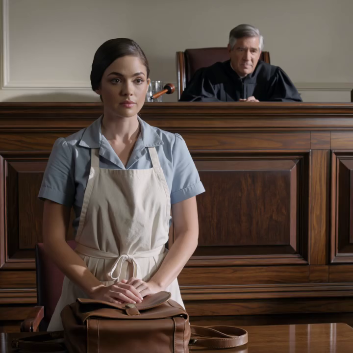 De rechter keek naar mijn schort en grijnsde: “Je bent serveerster… Welke kwalificaties zou je in vredesnaam kunnen hebben?” Mijn ouders lagen dubbel van het lachen