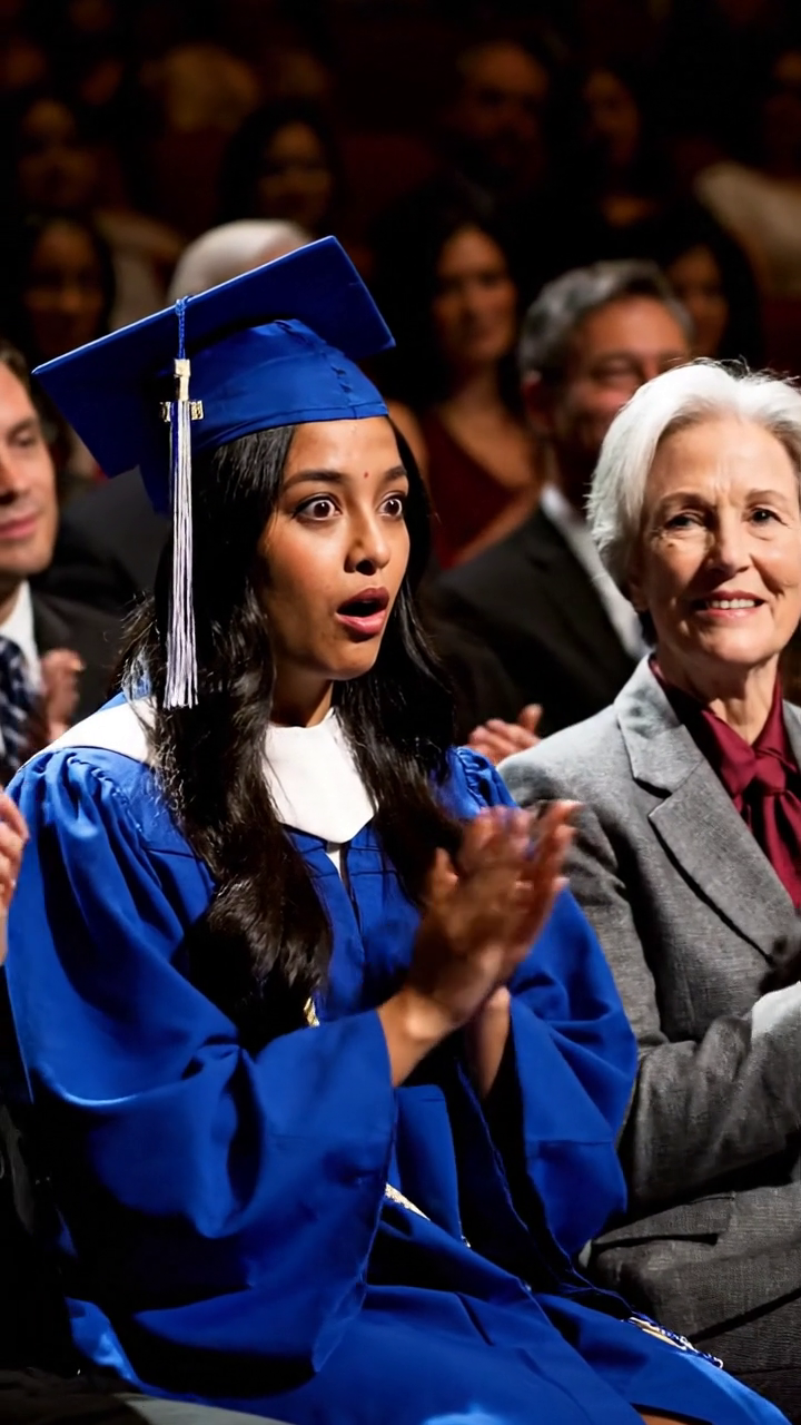 Olivia Sterling was 15 toen haar vader naar de deur wees en zei: “Ga weg. Ik heb geen zieke dochter zoals jij nodig.” Dertien jaar later zaten haar ouders trots bij de diploma-uitreiking van haar zus, lachend voor de foto’s, zich er niet van bewust dat de vrouw die naar het podium liep met hun achternaam in het programmaboekje op het punt stond de storm die ze hadden begraven opnieuw te openen.