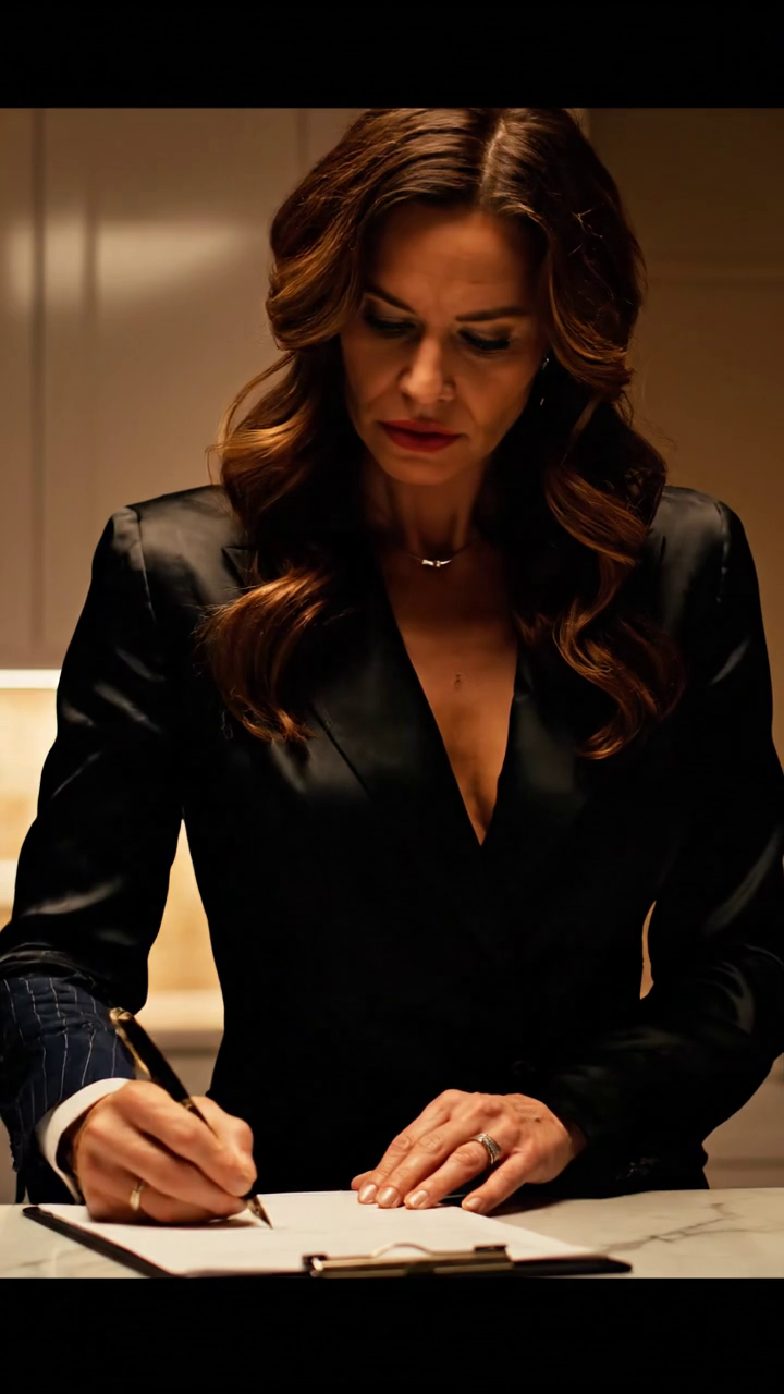 Mijn man schoof de scheidingspapieren over de keukentafel, glimlachte en zei: “Accepteer mijn minnares, anders maken we het vanavond nog uit.” Hij dacht dat een 48-jarige vrouw zonder inkomen hem zou smeken om te blijven. In plaats daarvan zette ik mijn handtekening zonder te trillen. Op dat exacte moment werd zijn gezicht wit – want de man die dacht dat ik in de val zat, had geen idee wat ik al uit zijn auto, zijn bankrekeningen en die dikke manilla-envelop had gehaald.