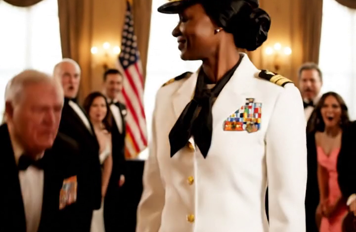 Familieleden hebben me van de bruiloft van mijn zus geweerd — totdat een van hun gasten me begroette met: “Admiraal”