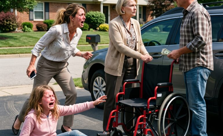 Ik kwam thuis van mijn werk en trof mijn gehandicapte dochter kruipend aan op de keukenvloer, nadat mijn schoonmoeder haar rolstoel had verkocht en iedereen had verteld dat ze het veinsde. Ik maakte geen ruzie. Ik raakte niet in paniek. Ik pakte mijn telefoon en belde één keer. Wat er 72 uur later gebeurde, veranderde alles voorgoed.