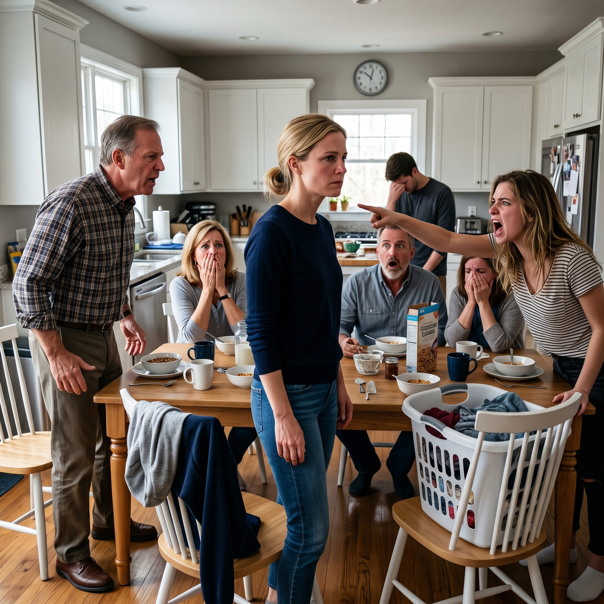 Ze woonde gratis bij me in huis, maar commandeerde me nog steeds alsof ik haar dienstknecht was. Toen probeerde ze me voor ieders ogen te vernederen – en maakte daarbij een fatale fout. Midden in haar spot onthulde ze de waarheid die niemand had mogen weten. Mijn vader kwam zoals altijd voor haar op… Maar één zin van mij bracht de hele kamer tot zwijgen…