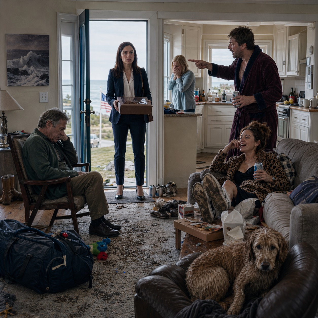 “Dit is mijn huis. Ga weg.” Ik kocht mijn ouders een huis aan zee voor hun 50-jarig jubileum, maar toen ik binnenkwam, bleek het gezin van mijn zus het huis te hebben overgenomen – en besefte ik dat de dochter die alles had opgelost eindelijk te ver was gegaan.