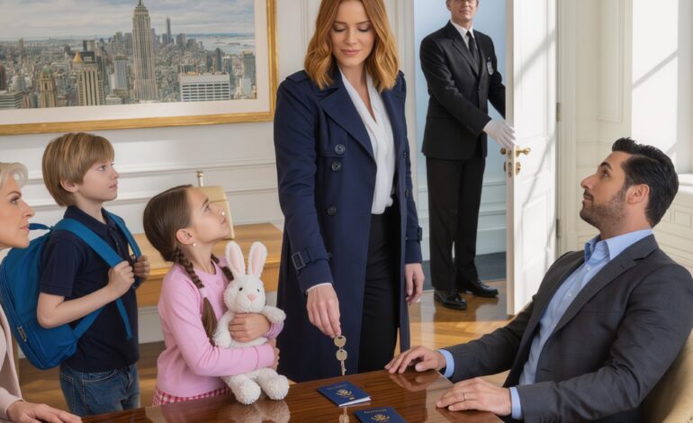 Om 10:07 uur tekende ik de scheidingspapieren, legde mijn huissleutels naast twee blauwe paspoorten en zei tegen mijn ex-man: “De kinderen en ik vertrekken vandaag naar Parijs,” vlak voordat hij zich naar een fertiliteitskliniek haastte met de vrouw die zwanger was van zijn “toekomstige zoon” — maar toen de arts even pauzeerde, een tweede specialist erbij riep en hen met een veranderde blik aankeek, werd het zo stil in de kamer dat niemand meer durfde te ademen.