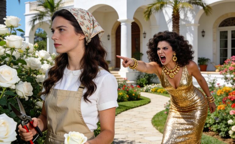 De nieuwe vrouw van mijn ex kwam onverwachts aan bij het huis van mijn vader, die net begraven was, en riep: “Begin maar vast met inpakken!” Terwijl ik de rozen in de tuin aan het snoeien was, liet ik haar praten… totdat ze de fout maakte die haar leven zou ruïneren.