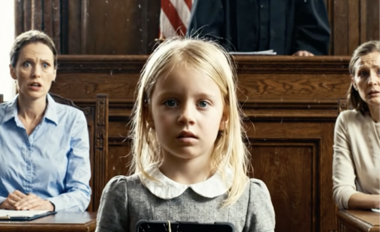 Tijdens mijn scheidingszitting kwam mijn zevenjarige dochter de rechtszaal in Georgia binnen, vroeg de rechter of ze hem iets mocht laten zien waar ik niets van wist, en pakte de gebarsten tablet die ze al maanden onder haar kussen had verstopt.