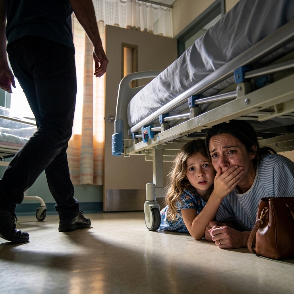 Olin juuri synnyttänyt, kun 8-vuotias tyttäreni tuli käymään luonani. Sanomatta sanaakaan hän veti hiljaa verhon eteen ja nojautui lähemmäs. “Äiti, mene sängyn alle. Nyt”, hän kuiskasi. Sydämeni alkoi hakata, mutta seurasin häntä, ja ryömimme yhdessä sängyn alle pidättäen hengitystämme hiljaisuudessa. Sitten askeleet alkoivat lähestyä – ja juuri ennen kuin ne saavuttivat meidät, hän peitti varovasti suuni. – Tarina