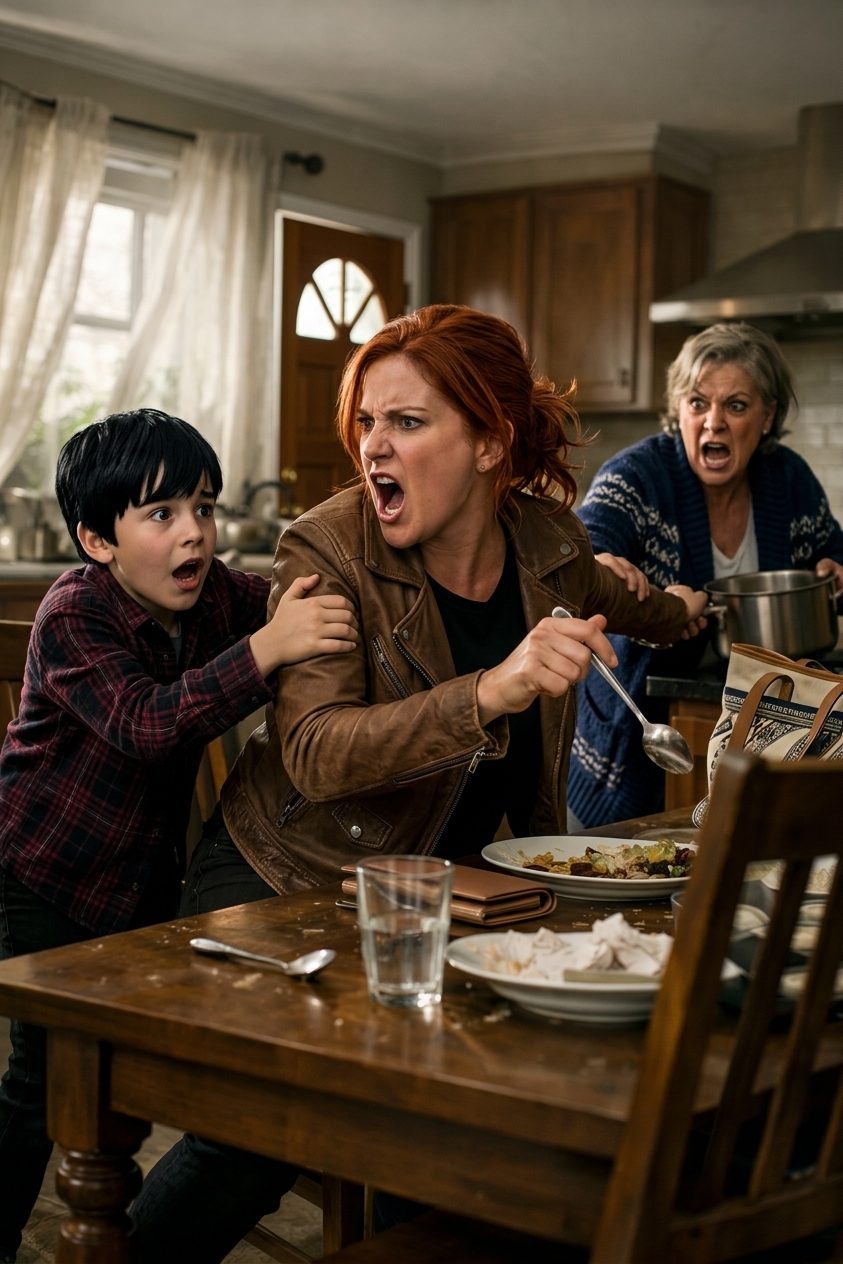 Toen mijn schoonmoeder glimlachte en zei: “Eet deze soep, hij is goed voor je,” vertrouwde ik haar. Maar mijn tienjarige zoon zag vanuit zijn schuilplaats iets waardoor hij trillend naar me toe rende.