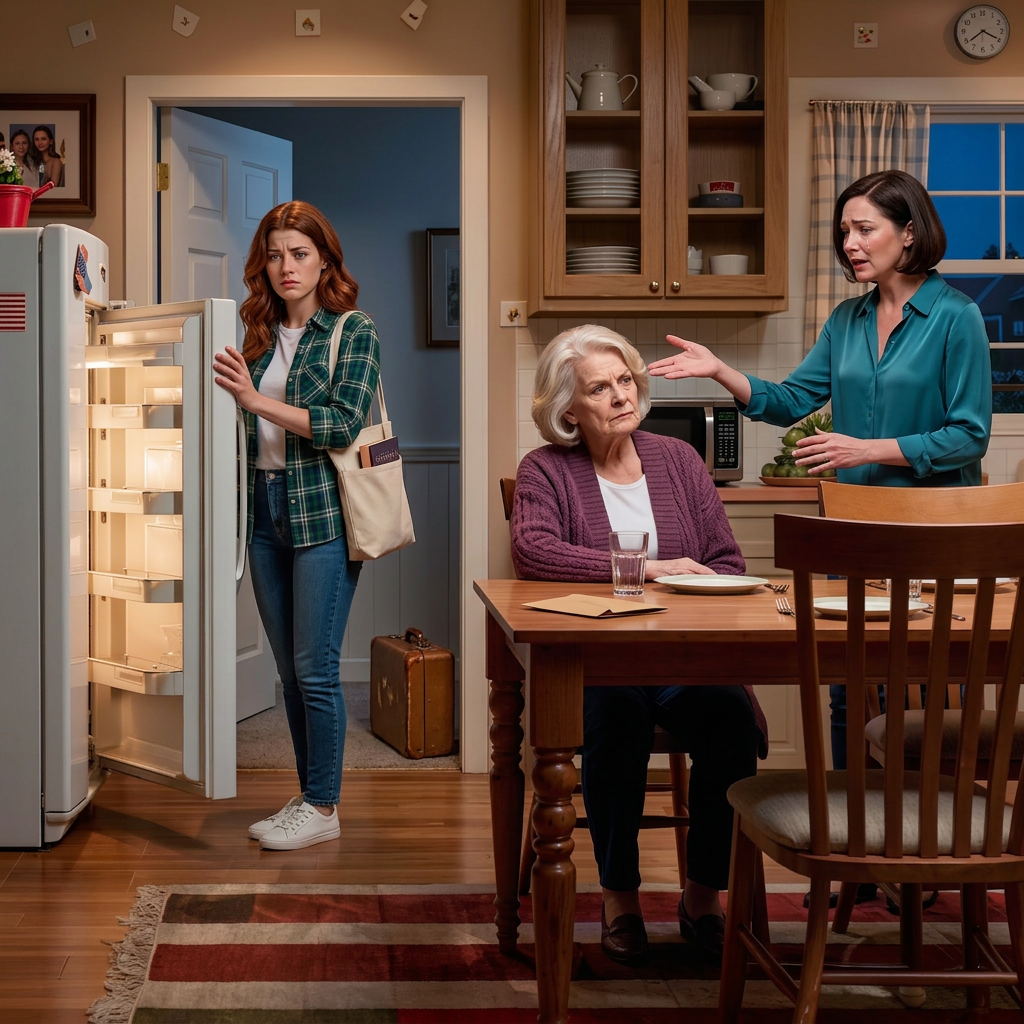 Mijn dochter zag me in het donker zitten en vroeg zachtjes: ‘Mam, waarom is er niets te eten in de keuken? Je krijgt toch 10.000 dollar per maand?’ Mijn schoondochter kwam naar buiten en zei droogjes: ‘Ik bepaal elke dollar die ze krijgt.’ Mijn dochter deed langzaam haar oorbellen af, keek haar recht in de ogen en zei: ‘Vanaf vandaag is die controle voorbij.’