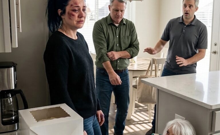 Een momentje… – Op mijn verjaardag kwam mijn vader binnen, keek naar mijn gekneusde gezicht en vroeg: “Liefje… wie heeft je dit aangedaan?”…