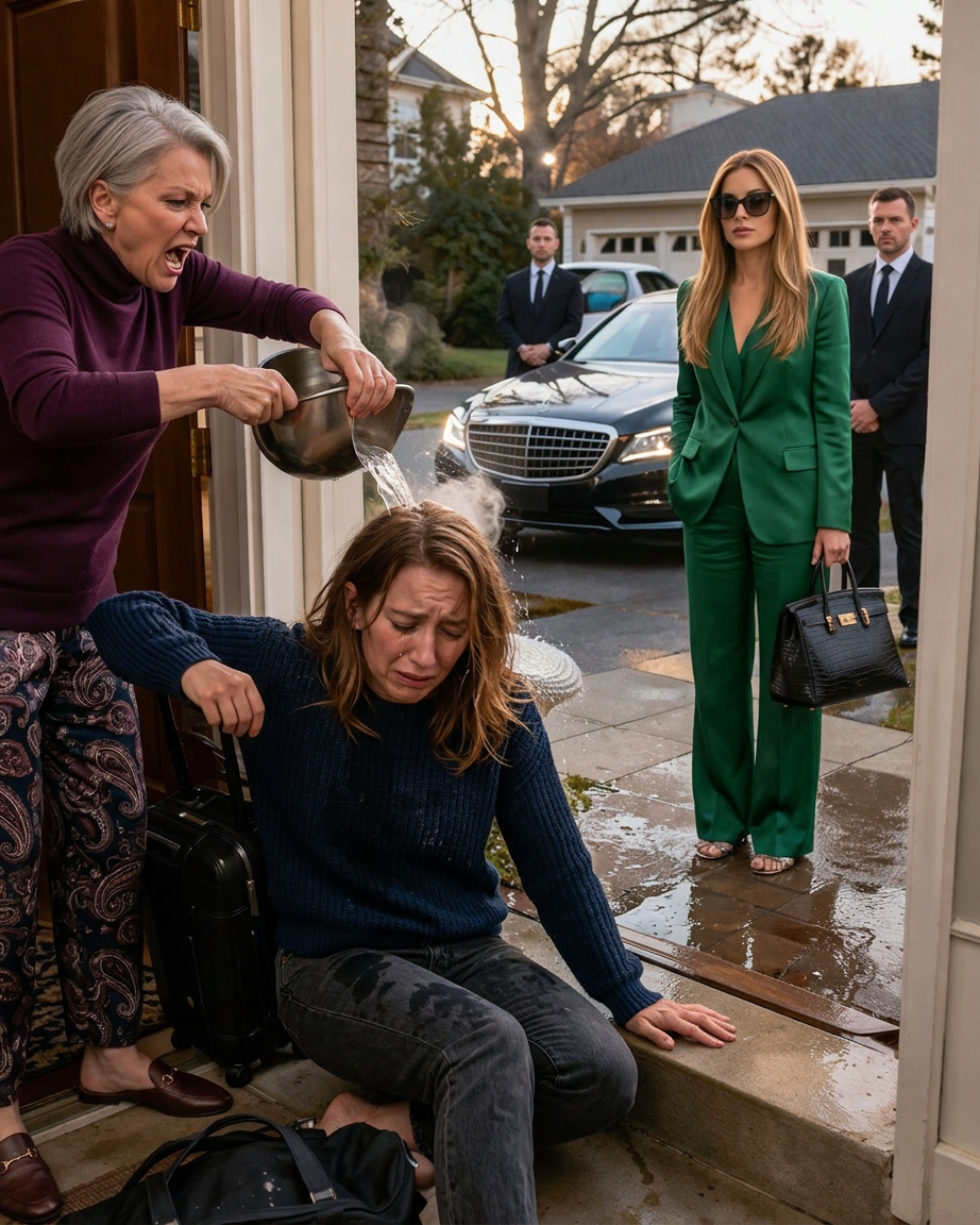 Mijn schoonmoeder gooide kokend water over me heen en zette me mijn eigen huis uit. De volgende ochtend verving de slotenmaker de deuren terwijl ze nog in haar ochtendjas zat.