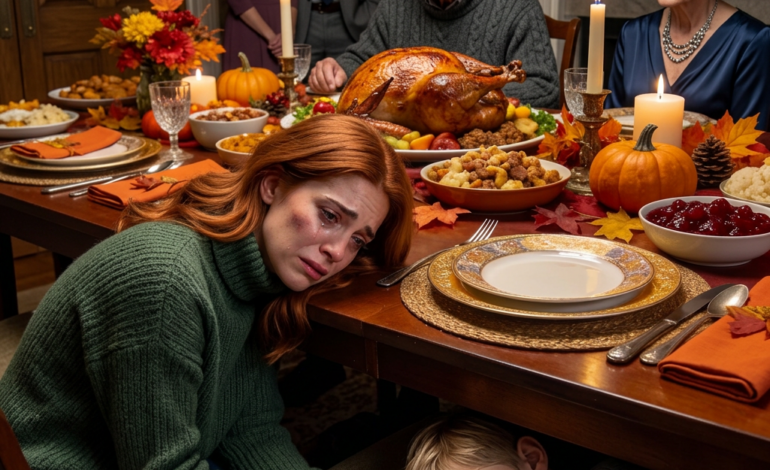 Een momentje… – Mijn ouders hebben het Thanksgiving-diner voor het gezin bereid. Maar op het moment dat mijn zoon en ik het aten,…