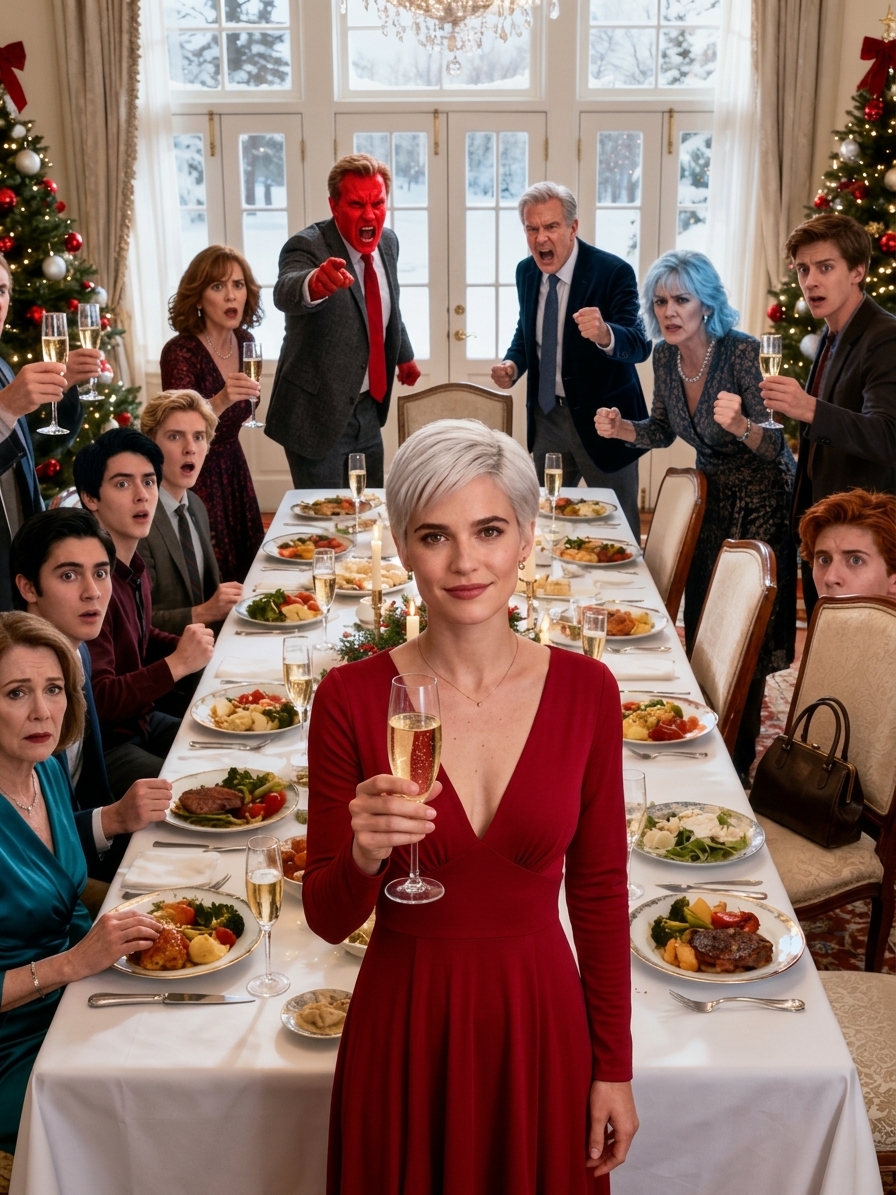 Tijdens de nieuwjaarstoast hief mijn vader zijn glas en kondigde aan: “Dit jaar steun je Yo…”