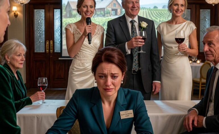 Mijn zus had het woord ‘onvruchtbaar’ op een 3 meter breed scherm voor haar bruiloft gezet en zei tegen de 200 gasten dat ze moesten lachen. Ik stuurde toen één woord – Begin – en de hele zaal hield de adem in.