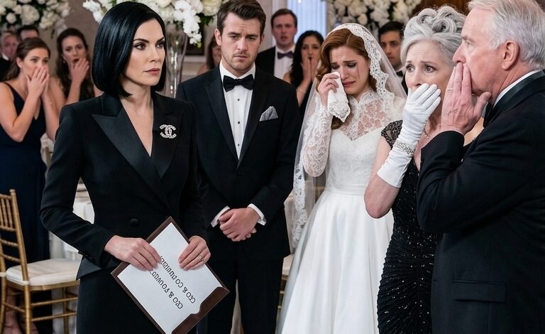 Een momentje… – Op de bruiloft van mijn zus bekeek de familie van de bruidegom me van top tot teen alsof ik niets…