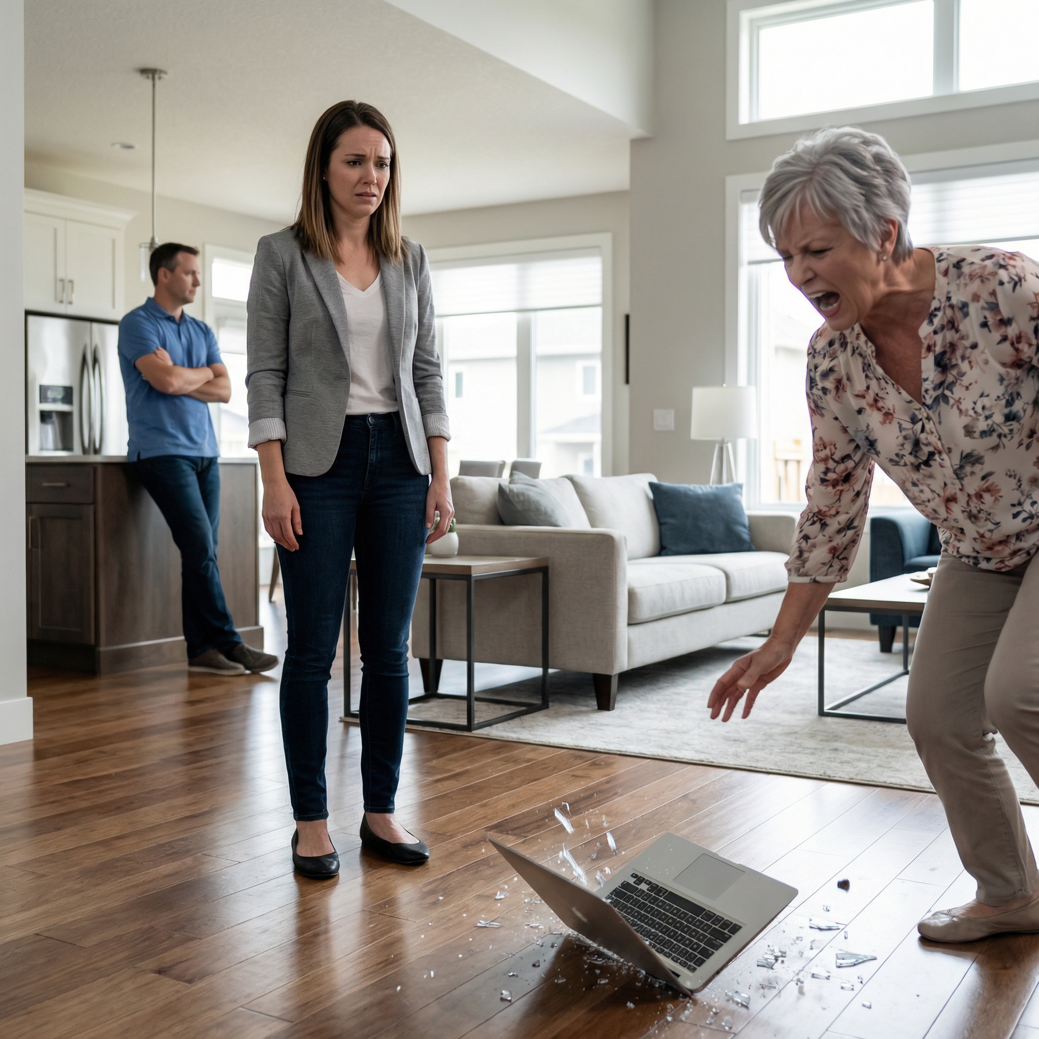 Een momentje… – ‘Je zou moeten koken, schoonmaken en voor mij en mijn zoon moeten zorgen – en niet daar spelletjes moeten spelen!’…