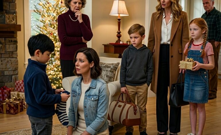 Mijn moeder zei: “Iedereen zal iets kleins openmaken.” Mijn zoon pakte sokken uit terwijl de andere kinderen telefoons kregen. Hij keek op en vroeg: “Heb ik iets gemist, mama?” Ik hield hem stevig vast. Later die avond opende ik mijn laptop en veranderde ik wat ik al jaren stilletjes bij me droeg.