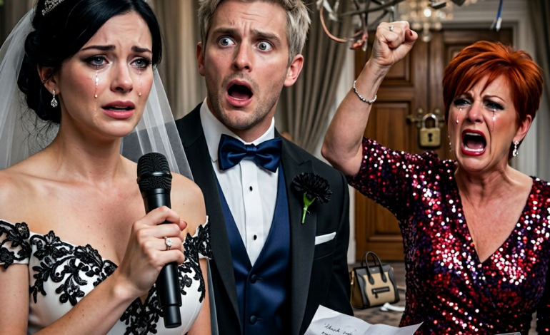 Tien minuten voor de bruiloft hoorde ik mijn toekomstige schoonmoeder via de luidspreker in het gangpad zeggen: “Heeft die idioot de huwelijksvoorwaarden al getekend?” “Als de ceremonie voorbij is, is haar creditcard van mij.” Jack lachte. “Brandon zegt dat ze geen vrouw is… maar een hen met gouden eieren.” Op dat moment viel de lieve bruid flauw en ontwaakte de CEO in mij. Ik drukte op opnemen. Tien minuten later, toen ik de ceremonie binnenliep, hield ik de microfoon omhoog. “Voordat ik ‘ja’ zeg… wil ik graag een paar dingen delen die mijn toekomstige schoonmoeder me net in de badkamer heeft laten zien.” De lucht werd meteen ijzig koud.