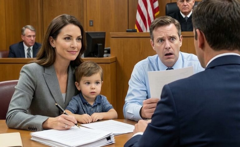 Een momentje… – Hij stond in onze keuken en zei: ‘Ik wil het huis, de auto’s, het spaargeld – alles behalve onze zoon.’…