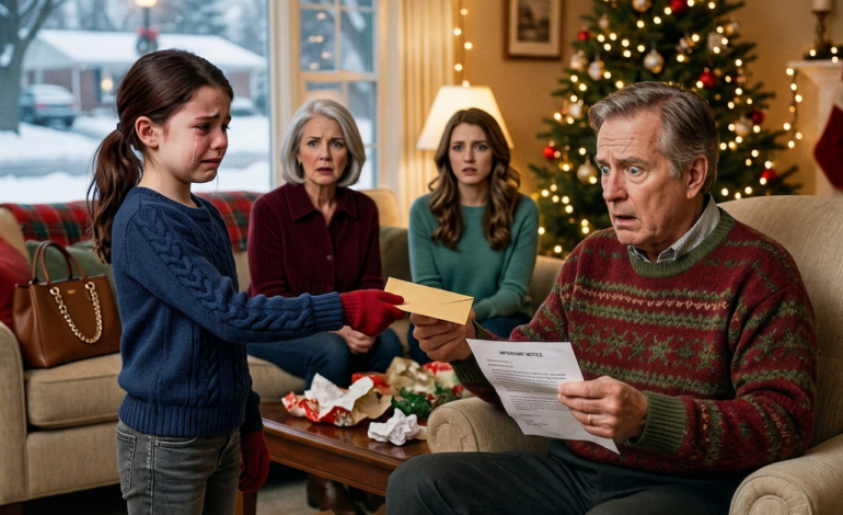 Een momentje… – Mijn dochter pakte haar cadeau uit: een holle doos. Mijn vader snauwde: ‘Kinderen zoals zij zouden niets moeten ontvangen.’ Mijn…