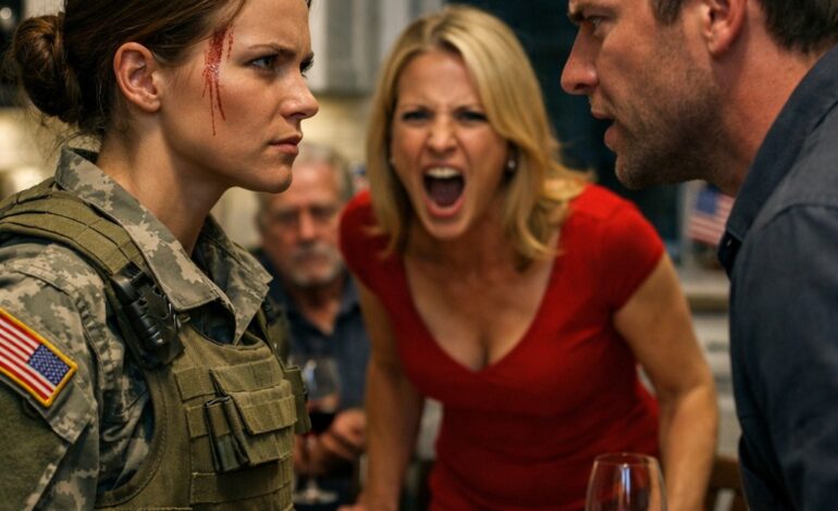 Mijn zus lachte tijdens het avondeten: “Maak kennis met mijn verloofde, een Ranger.” Ze maakte mijn uniform belachelijk. Toen hij het embleem van de speciale eenheid zag, verstijfde hij, nam een militaire houding aan en blafte: “Maya, hou op. Weet je wel wat dat betekent?”…