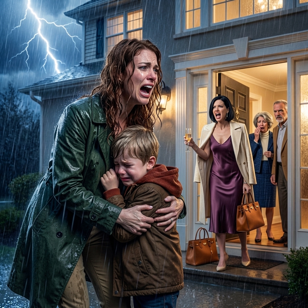 Een momentje… – ‘Ze sloeg me, mama,’ fluisterde mijn zoon in de storm – en op dat moment veranderde alles aan mijn perfecte…