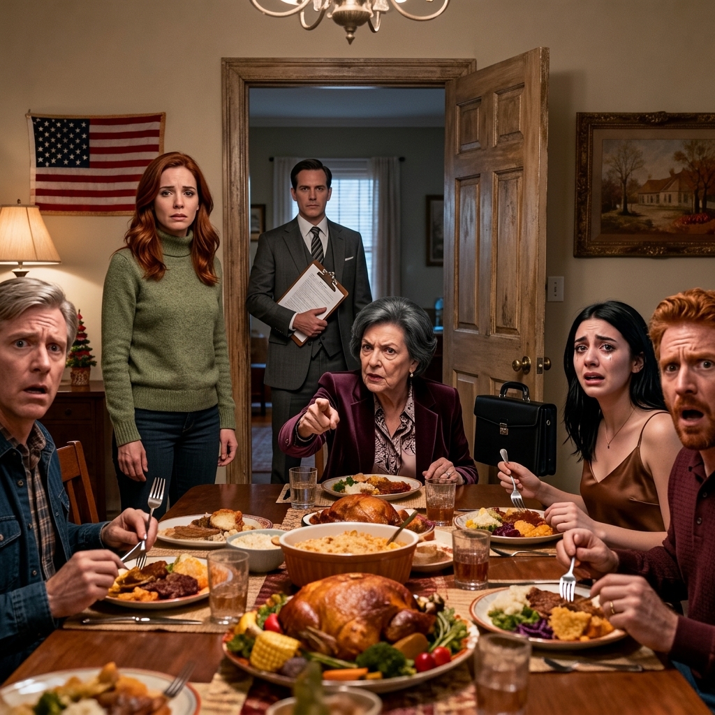 Midden in ons Thanksgivingdiner beschuldigde mijn oma me ervan een huis aan het meer te hebben verstopt dat ik zogenaamd bezat. Ik vertelde haar de waarheid: ik had helemaal geen huis. Toen werd mijn zus bleek en kwam de advocaat om te bewijzen wie het huis nu echt had gestolen.