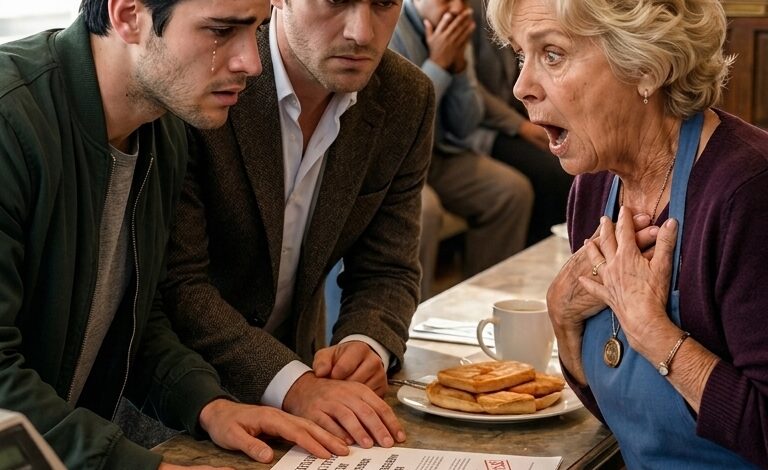 Een momentje… – Op de laatste dag van mijn café kwamen twee vreemden binnen met een advocaat en zeiden: We zijn je ons…