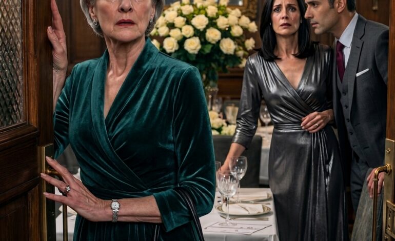 Ik was in de war en kwam een uur te vroeg aan in het restaurant voor het verlovingsdiner van mijn dochter, maar plotseling hoorde ik haar met mijn schoonzoon over mij praten… Even was ik verlamd, maar al snel zette ik mijn val op…