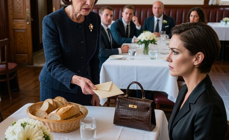 Tijdens het familiediner zei mijn stiefdochter: “Zoek een andere tafel, alleen echte familieleden zijn welkom.” Dus ik…