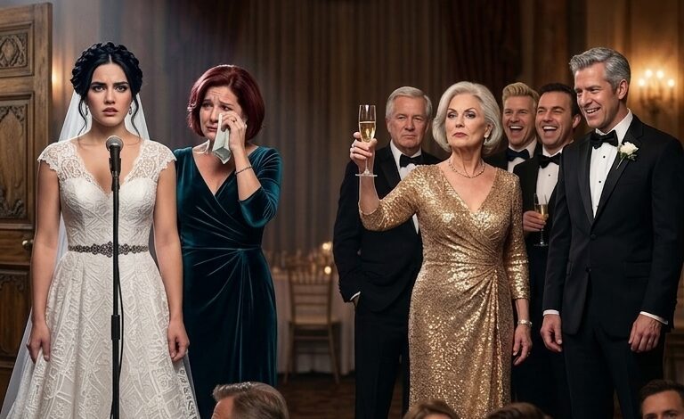 Een momentje… – Ze lachten mijn moeder uit in het bijzijn van 200 bruiloftsgasten. Mijn toekomstige schoonmoeder hief haar glas en zei: ‘Dat…