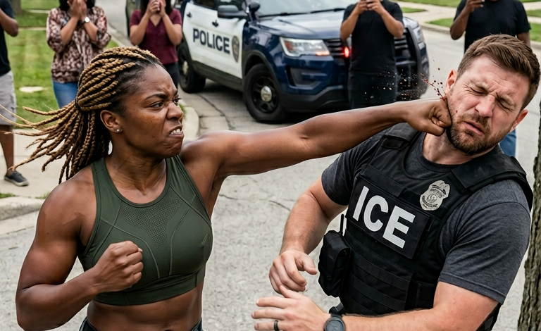 “ICE-agenten nemen zwarte vrouw in het vizier