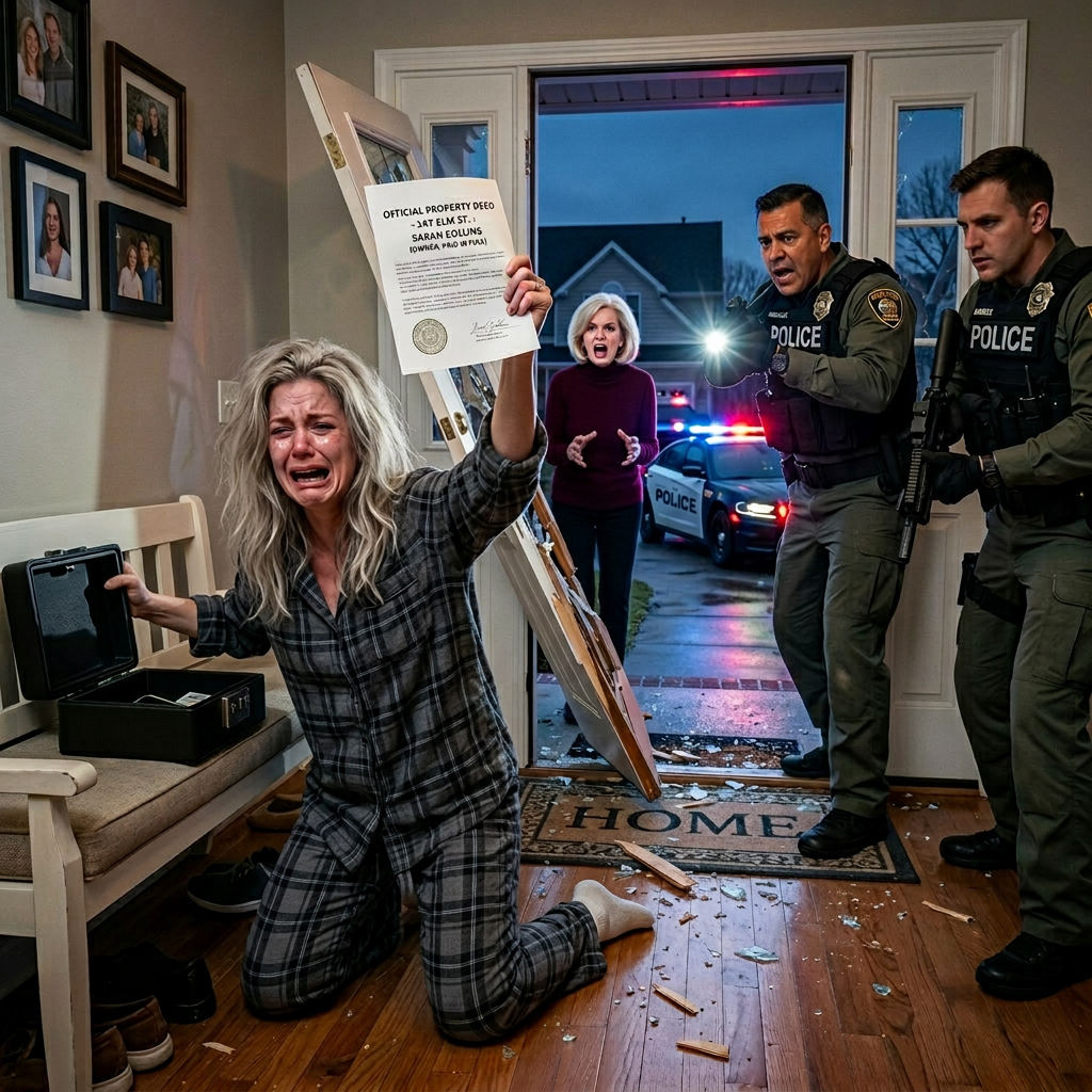 My own family tried to steal my paid-off house with fake papers and a 911 lie, and I woke up with guns pointed at me in my own hallway. They thought they had trapped me until I reached for the real deed.