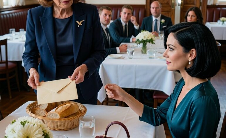 Tijdens het familiediner zei mijn stiefdochter: “Zoek een andere tafel, alleen echte familieleden zijn welkom.” Dus ik…